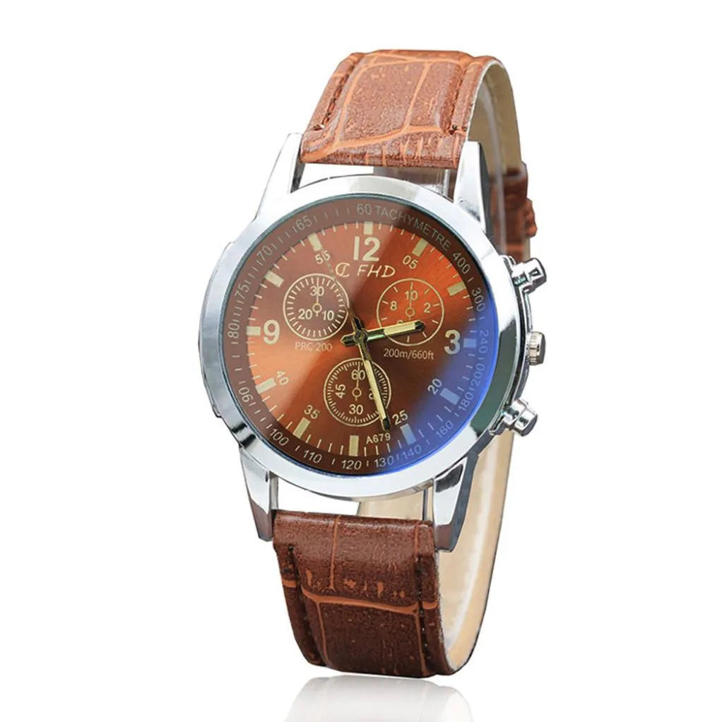 Cooeverly Fashion Faux mens casual luxury watch